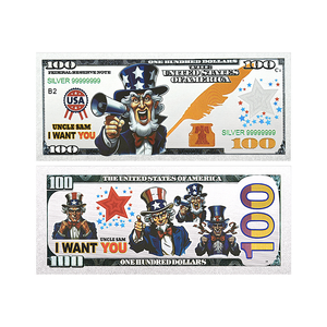 Billete de <span class=keywords><strong>100</strong></span> Dólares de Estados Unidos con la Imagen del Tío Sam, Chapado en Plata de 24k, para Colección, 2026 - Product Image 4