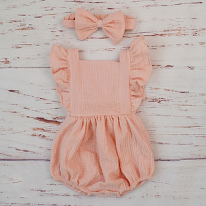 Boutique neonato in cotone organico tutina per bambini <span class=keywords><strong>abbigliamento</strong></span> in mussola vuota vestiti estivi per bambina 6-<span class=keywords><strong>12</strong></span> <span class=keywords><strong>mesi</strong></span> per l'estate - Product Image 6
