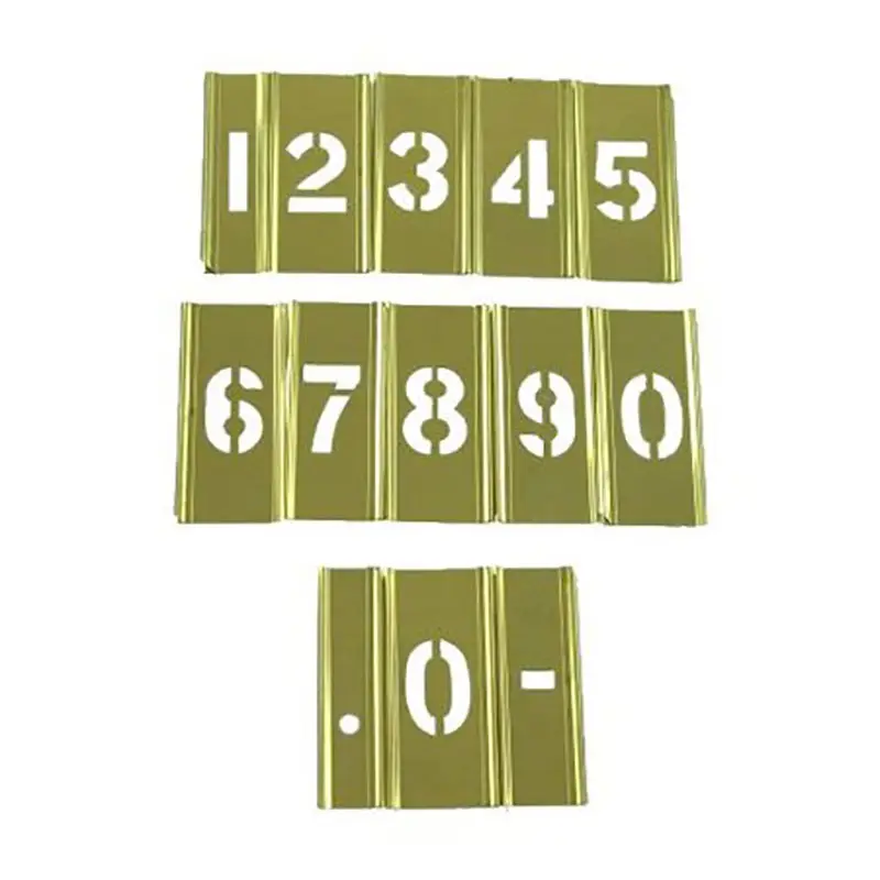 Индивидуальный Стандартный латунный трафарет с цифрами и буквами для рисования, оптовая продажа, Национальный трафарет, современный Wal
