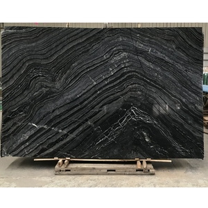 Lastra di Marmo Nero Cinese con Venature di Legno <span class=keywords><strong>Antico</strong></span>, Popolare Pietra Forestale Lucidata Naturale per Pavimenti Interni e Rivestimenti Murali - Product Image 1