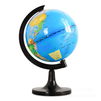 Globo Terráqueo Educativo de Escritorio de 14.2 cm, Globo Geográfico con Mapa Político, Base Negra, Decoración para Estudiantes, Escuela, Oficina y Hogar, Material Didáctico