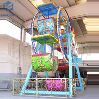 Gran oferta, nuevo diseño, Mini noria de acero para interiores/exteriores, estilo europeo, pequeños paseos en parque de atracciones, coche de visualización para niños a la venta