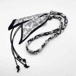 <span class=keywords><strong>Ceinture</strong></span> <span class=keywords><strong>tressée</strong></span> vintage bohème personnalisée pour <span class=keywords><strong>femme</strong></span> avec perles et pompons, accessoires pour robes et pantalons - Product Image 2