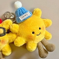 Porte-clés Pendentif en Peluche Personnalisé, Design Amusant, Thème Alimentaire (Plante, Hamburger, Frites, Fromage), en Coton PP, 11-30CM