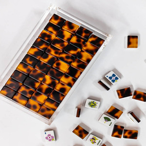 American Western Luxury <b>Mahjong</b> Melamine 30mm Hand Rubbing Home Use Full <b>Set</b> of 166 Tiles for Entertainment - Product Image 6