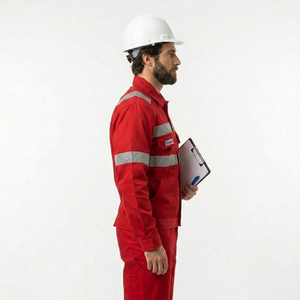 Gilet de sécurité unisexe haute visibilité à bandes réfléchissantes, vêtements de travail en coton, imperméables, anti-rétrécissement, séchage rapide, non toxiques - Product Image 3