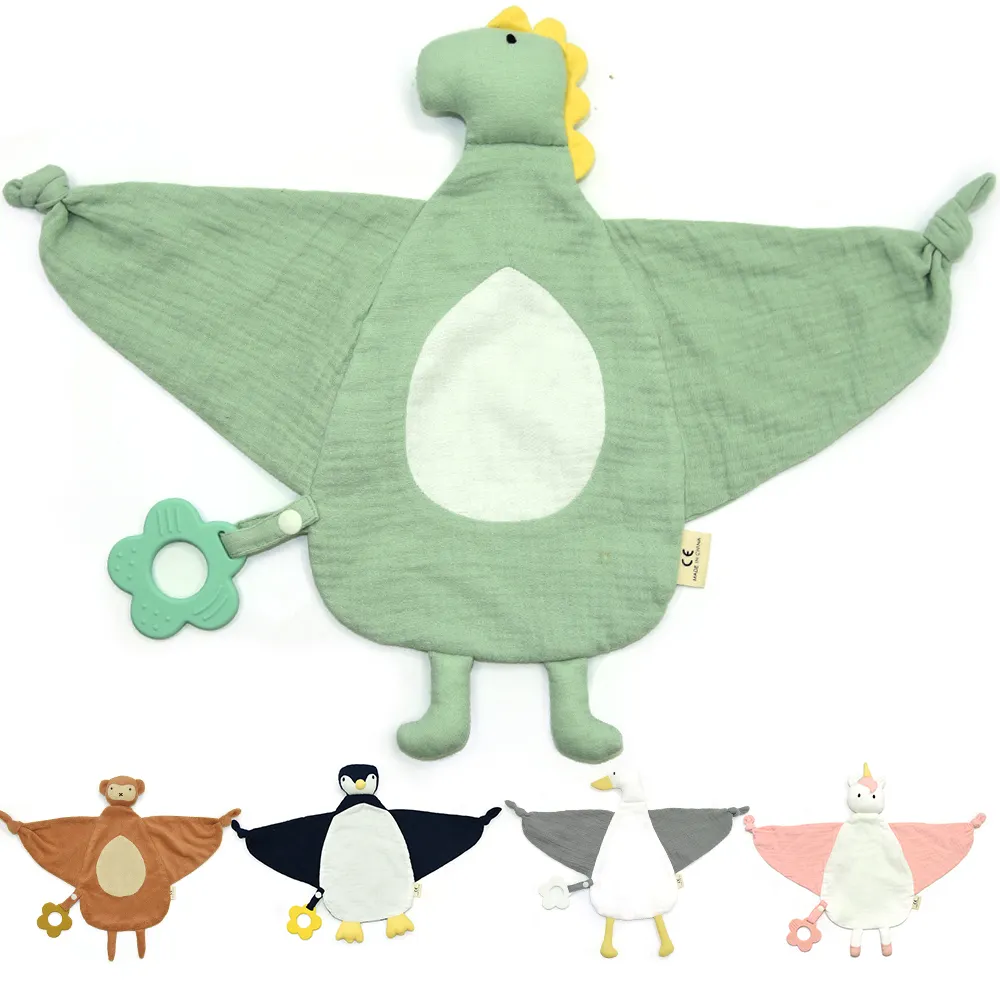 Groothandel Hot Sale Pluche Dier Baby Security Deken Loveys Voor Baby 'S Zachte Deken Speelgoed Dekbed Veiligheidsdeken