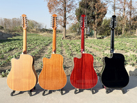 Custom Aiersi Solid Spruce Top 12 String Electric Acoustic Guitar With 4-Band Pickup Glossy 41 Inch Folk String Instrument