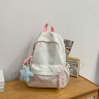 Sac à dos scolaire personnalisé en peinture à l'encre chinoise, résistant à l'eau, 20-36L, en tissu Oxford durable, pour étudiants, modèle arqué