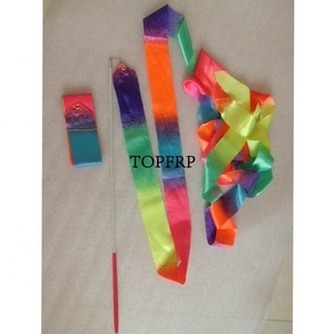 Paint-coated Tapered <b>Pole</b> with Scratch <b>Dance</b> Ribbons Gymnastic Ribbons - Product Image 6
