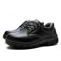 Bottes de sécurité imperméables à embout d'acier ZL500 pour hommes, en cuir PU, chaussures de travail de sécurité noires, coupe basse, été/hiver, pour la construction et l'usine