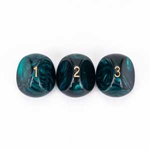 Dés en acrylique personnalisés à 3 faces avec logo personnalisé en 6 couleurs pour les jeux Donjons <span class=keywords><strong>et</strong></span> Dragons - Product Image 1