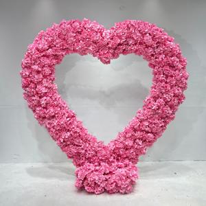 Arche florale en soie artificielle en forme de cœur, couleur personnalisée, fabriquée par MTY, respectueuse de l'environnement, pour décorations de mariage - Product Image 2