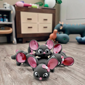 Souris mignonne imprimée en 3D avec articulations mobiles pour la décoration créative de bureau et de chambre, dinosaures et animaux intéressants - Product Image 6