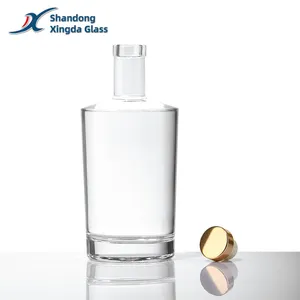 Hot selling 500ml 700ml 750ml clear glass bottle is suitable for agave gin whiskey wine extract liquor bottles good price