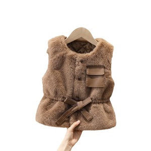 Chaleco Cálido de Princesa con Peluche para Bebé Niña, Otoño Invierno, Lindo, con Cintura Ajustada, Sin Mangas - Product Image 5