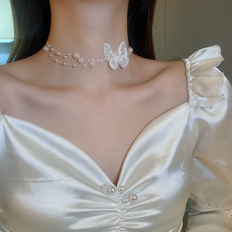 Pearl white butterfly