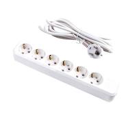 Prise de rallonge de prise électrique résidentielle 10A/16A à double prise avec mise à la terre standard d'approbation CE-LVD pour les espaces compacts