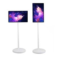 Pantalla Inteligente con Ruedas para Piso de 32 Pulgadas, CPU Android de 8 Núcleos, Pantalla Táctil de 10 Puntos, Batería, Cámara de 13MP, Reconocimiento Facial, para Centros Comerciales
