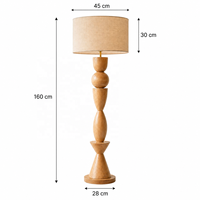 Lampe sur pied en bois nordique de haute qualité, style minimaliste et luxueux, pour hôtel, salon, coin, Lavalux-FL-3