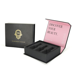 Caja de paquete de uñas postizas con estampado personalizado, prensado de uñas postizas, magnéticas, color rosa - Product Image 3