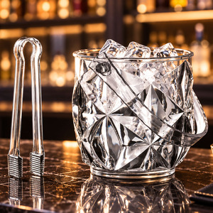 Cubo de Hielo Elegante al por Mayor, Cubo de Hielo para Cerveza de Acrílico PC con Asa, 2 Estilos para Bar, Restaurante, Hotel, Club, Fiesta - Product Image 4