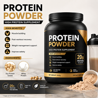 Proteína de Soya y Suero en Polvo 500g, Suplemento Alto en Proteínas para Desarrollo Muscular, Recuperación Post-Entrenamiento y Control de Peso