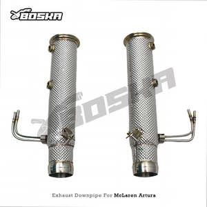 Downpipe de escape de flujo libre con escudo térmico de alto rendimiento para McLaren Artura 3.0T Spider 2023-2024 - Product Image 2