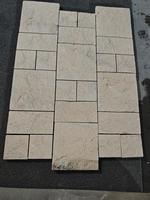 Pierre de parement en pierre calcaire beige naturelle, durable, à prix abordable, pour cheminée de villa de luxe, surface fendue