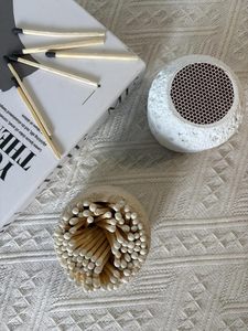 Tarro de hormigón blanco al por mayor para hacer velas, soporte de cemento para guardar fósforos o lápices, decoración del hogar - Product Image 2
