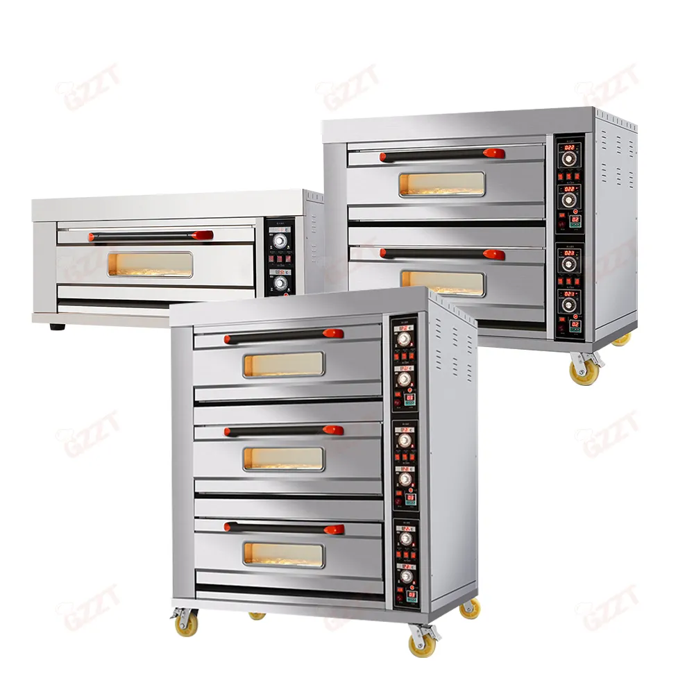 Commercial bakery industrial cake bread baking electrical Deck oven pizza oven Gas Electric Baking Deck Ovens Electric