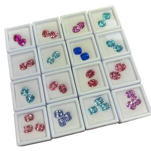 Piedras Preciosas de Colores Cultivadas en Laboratorio, Sueltas para Joyería, Piedras Preciosas Sueltas de Corte Redondo de Lujo - Product Image 1