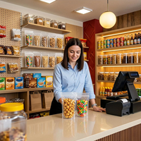 Sacs d'emballage pour biscuits réutilisables à fermeture éclair, transparents, en plastique, à fond plat, pour l'emballage – Vente chaude