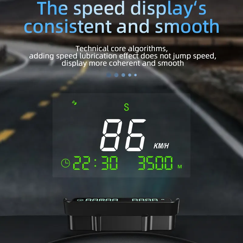 M2 HUD OBD Wireless CarPlay Auto di navigazione e TPMS tachimetro tempo di pressione pneumatici Monitor testa-up universale