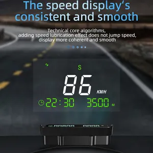 M2 HUD OBD Wireless CarPlay Auto Navigation TPMS Speedometer Time Tire Pressure Monitor Universal Head-up Display