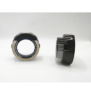 IDISON 5D F8 negro 2,5 pulgadas 12V decoración de luz de coche doble color guía cubierta Led Halo cubierta máscara proyector lente Ojo de Ángel para Bmw - Product Image 5