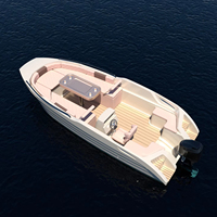 Bateau de luxe HDPE monobloc approuvé CE 6M 100% stable léger recyclable pour la croisière côtière et fluviale