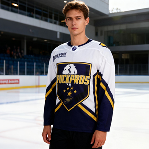 <strong>Custom</strong> Made Hockey <strong>Jersey</strong> 100% Polyester Sublimation Printed Anti-Bacterial Eco-Friendly Quick Dry Breathable Team OEM Service - Product Image 1