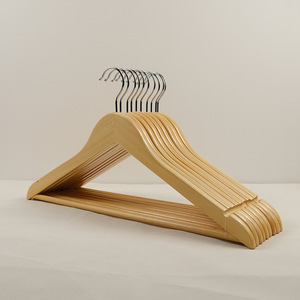 Cintres en bois antidérapants de forme rectangulaire pour usage domestique, pour hommes et femmes - Product Image 4