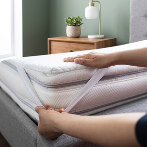 Surmatelas simple matelassé en mousse à mémoire de forme LeFlaf blanc 80x190 cm, confortable, ferme, épais, lavable, imperméable, 4750 kg, pour la maison - Product Image 3