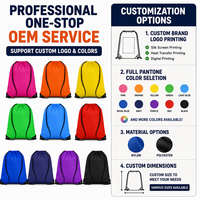 Sac à dos à cordon personnalisé avec logo, imperméable, en polyester 210D, sac de sport, sac de gym portable, sac à cordon, prix de gros d'usine