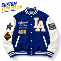 Blouson universitaire surdimensionné OEM coupe ample, personnalisé avec broderie lourde, manches en cuir, tendance, style Letterman, blouson de baseball, fabrication usine