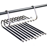 Cintre en tissu multifonctionnel antidérapant à 9 couches pour pantalons Organisateur de rangement multicouche pour pantalons