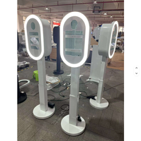 Machine Photobooth iPad avec Fonction Autoportrait, Anneau Lumineux pour Mariage, Wi-Fi, Bluetooth, Impression en Libre-Service pour Appareils de 10,2/10,9/11/12,9 Pouces