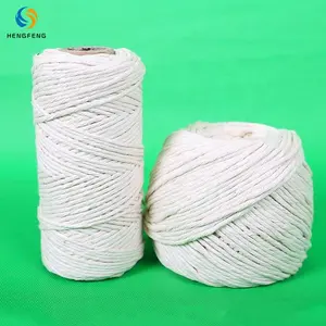 Kustom putih dan berwarna 1mm-10mm tali kepang tali Macrame tali katun untai tunggal