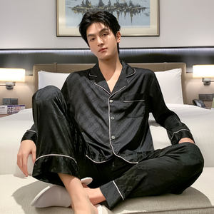 Pijamas de algodón 100% para hombre, ropa de dormir <span class=keywords><strong>Trendyol</strong></span> a cuadros, pijamas cómodos informales de primavera y otoño para hombre, conjuntos de pijama de talla grande 4XL - Product Image 4