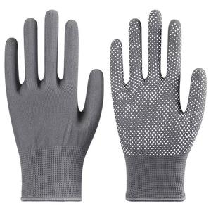 Gants de travail demi-doigts polyvalents en nylon antidérapants, respirants et chauds, texture micro-diamantée en relief, origine Jinhua - Product Image 2