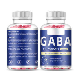 OEM/ODM Marque distributeur Usine Gommes GABA Mélatonine 5-HTP Acide gamma-aminobutyrique Gommes Prix - Product Image 1