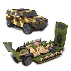 Enfants cool déformation réservoir jouet 5ch rc voiture militaire jouet 1:6 échelle avec avion militaire - Product Image 1