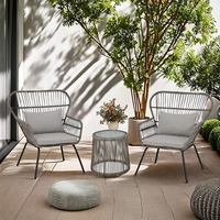 Ensemble de meubles de jardin modernes Foshan : Chaises et table en rotin, gain de place, design élégant
